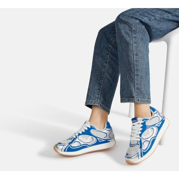 Women's Retro Fashion Sneakers Mesh Breathable White Casual Shoes - Picture 8 of 9